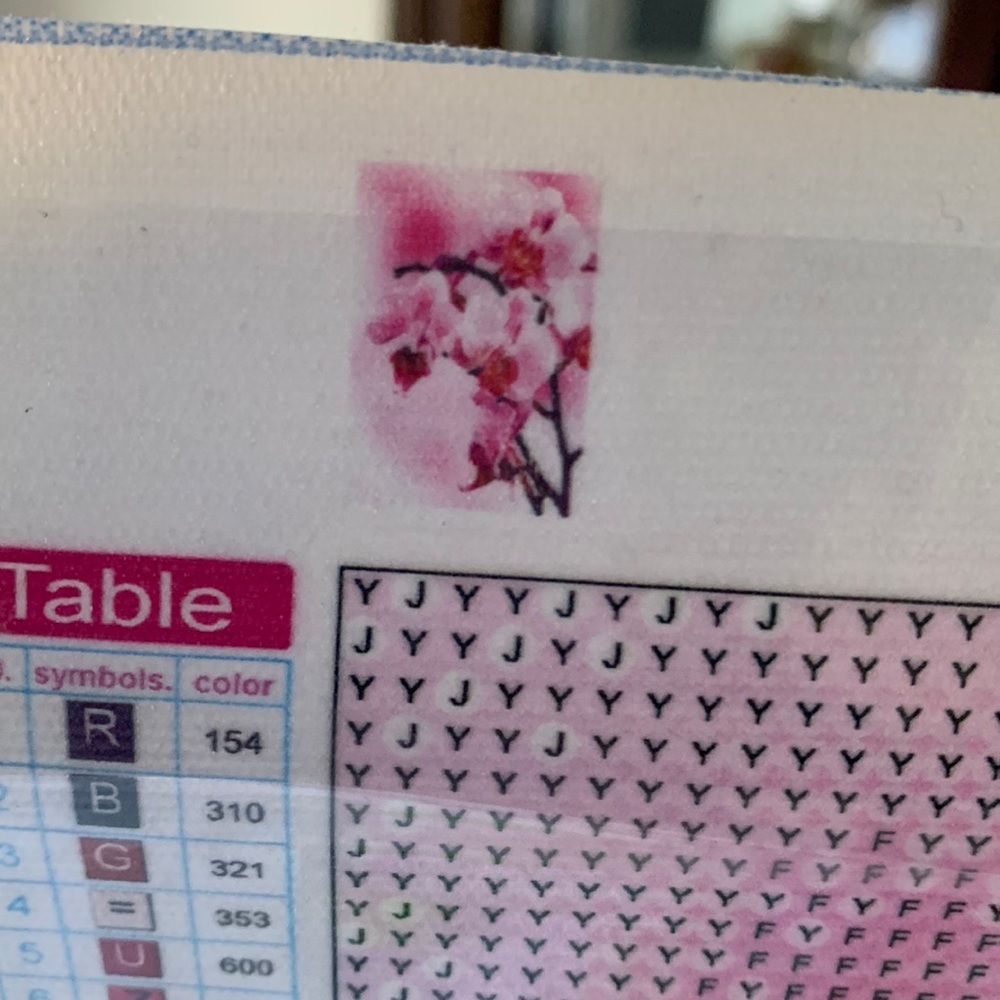 Diamond Painting Kit - PINK ORCHIDS - 30x40 cm - Picture 6 of 7